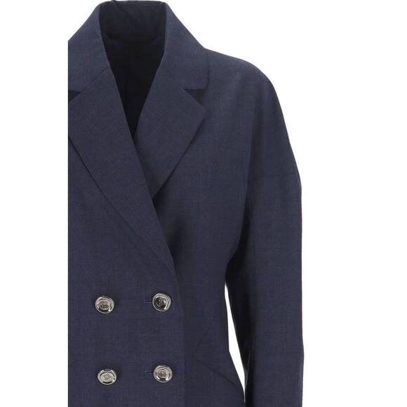 Givenchy Women's Button-up Cuffed Jacket in Denim Blue FR 34 XS - Picture 3 of 7